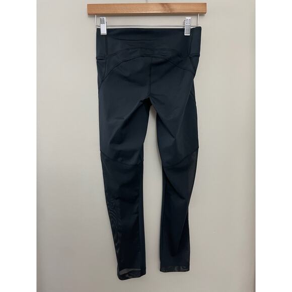 Nike Women's Training Running Athleisure Fly Victory Black Crop Mesh Tight S - Picture 8 of 14